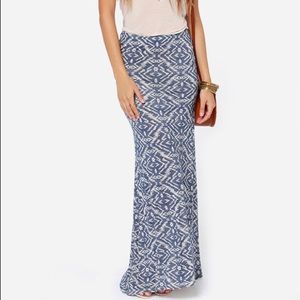 Billabong print maxi skirt